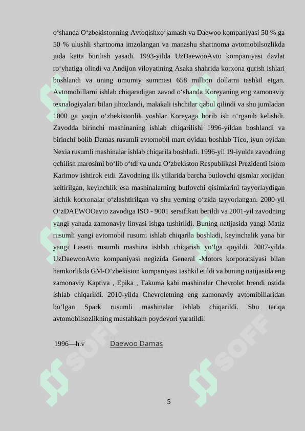 Yengil avtomobillar dvigateliga texnik xizmat koʻrsatish texnologiyasini takomillashtirish 5