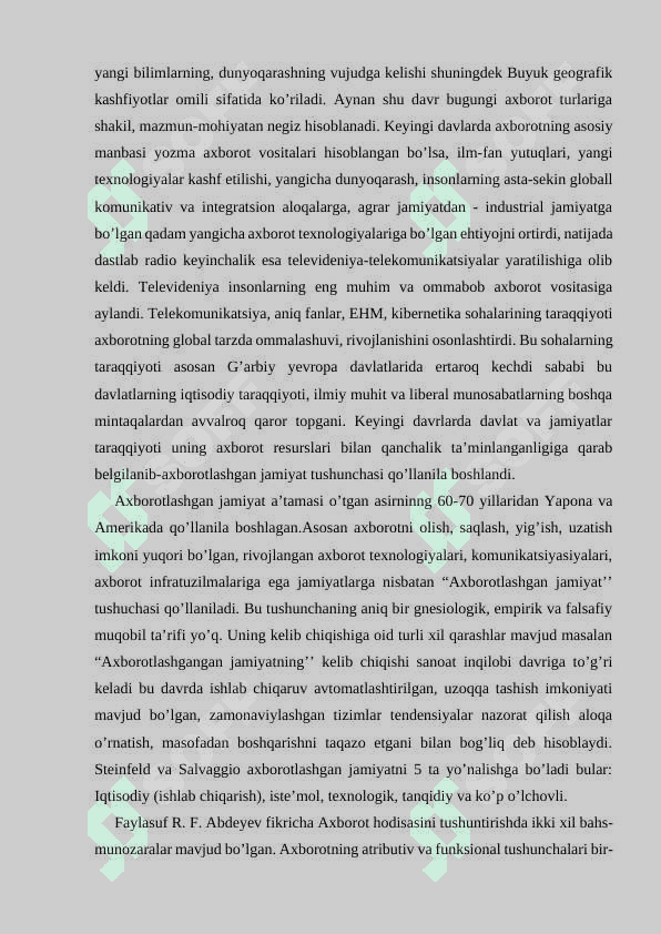 Axborotlashgan jamiyat taraqqiyotida axborot oqimining kuchayishi va muammolari 4