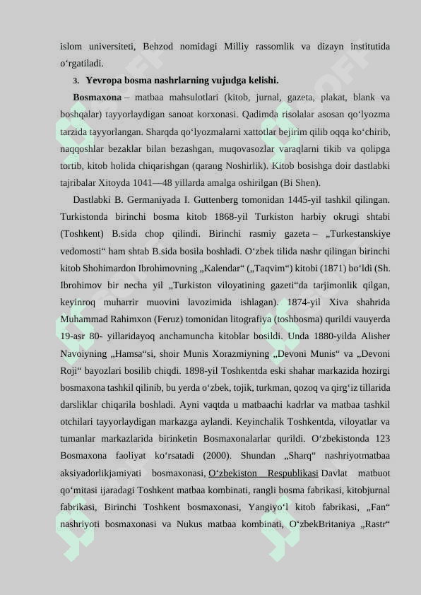 Insoniyat hayotida ilk bosma nashrlar 5