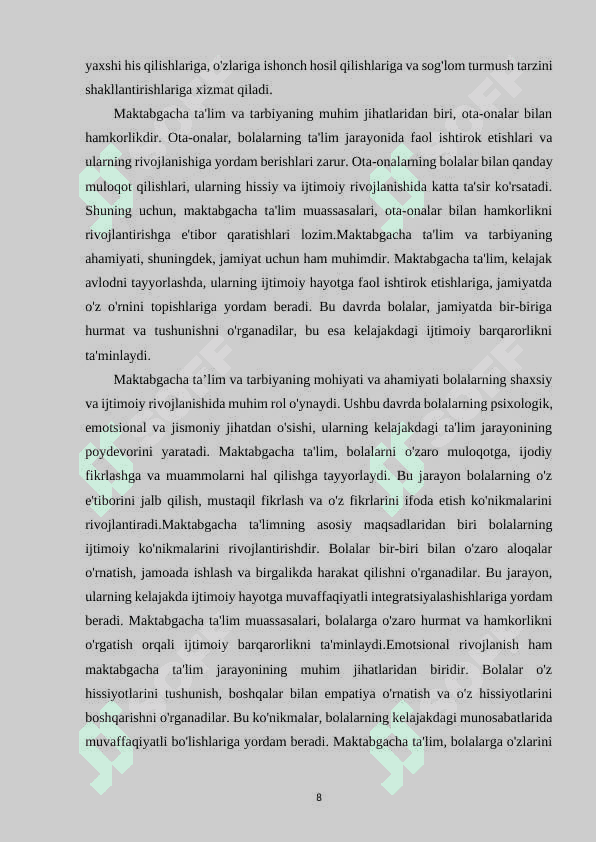 MAKTABGACHA TA’LIM VA TARBIYA DAVLAT STANDARTI 7