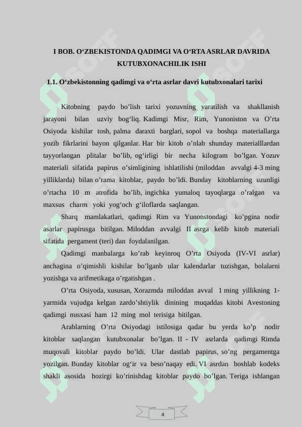 OʻZBEKISTONDA QADIMGI VA OʻRTA ASRLAR DAVRIDA KUTUBXONACHILIK ISHI 4