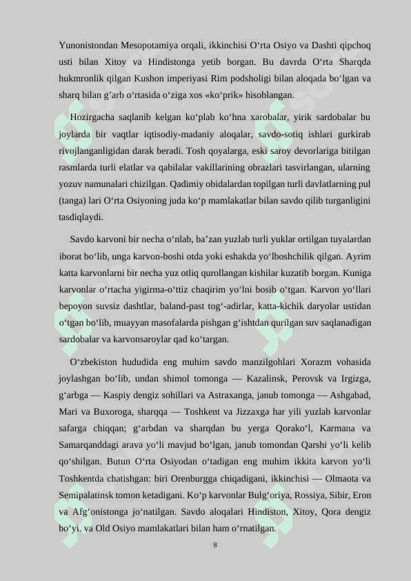 AN’ANAVIY QISHLOQ XO‘JALIGIDA LOGISTIKA TIZIMINING AHAMIYATI VA TRANSPORT LOGISTIKASINING SHAKLLANISH TARIXI 8