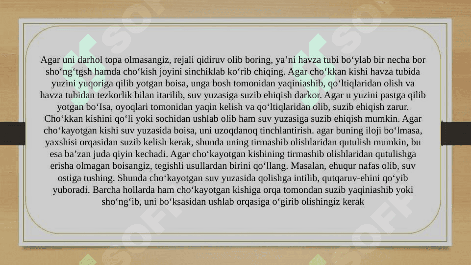 Suzish vaqtida baxrsiz hodisalarni oldini olish 4