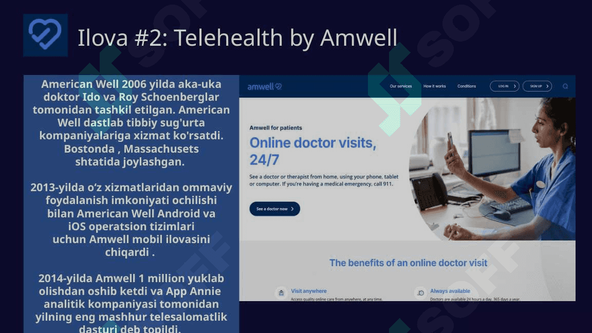 Dunyo bo'yicha eng mashhur 5 ta mobil shifoxona ilovalari 5