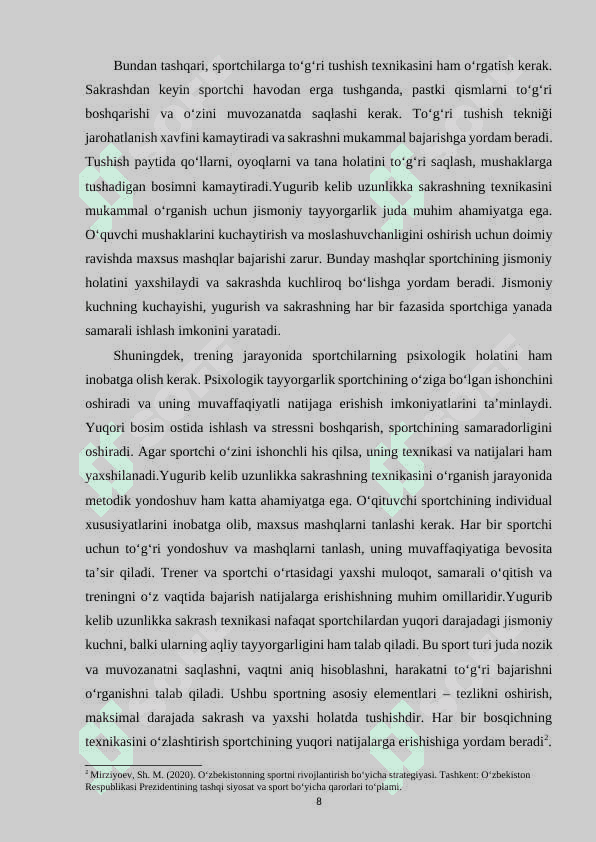 YUGURIB KELIB UZUNLIKKA SAKRASH TEXNIKASI O’RGATISH 8