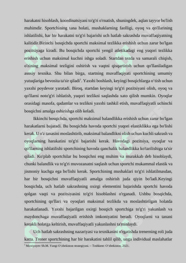 YENGIL ATLETIKACHILARGA UCH HATLAB SAKRASH TEXNIKASINI O’RGATISH 6