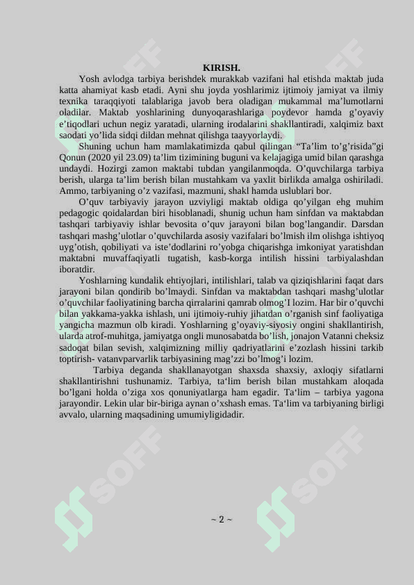 TARBIYA TURLARI VA UNDAN BOLA TARBIYASIDA O`RINLI FOYDALANISH 2