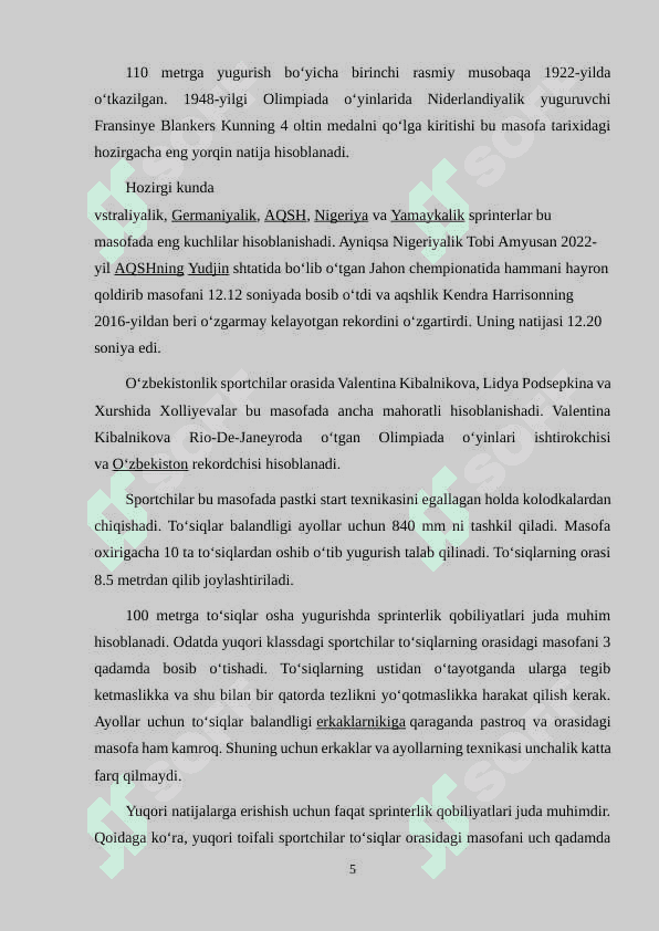 110 METRGA G'OVLAR OSHA YUGURISHNING TEXNIKASI VA SPORT MASHG'ULOTLARI TUZILISHI 5