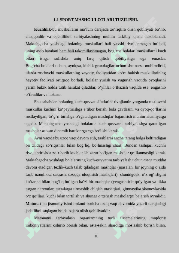 110 METRGA G'OVLAR OSHA YUGURISHNING TEXNIKASI VA SPORT MASHG'ULOTLARI TUZILISHI 8