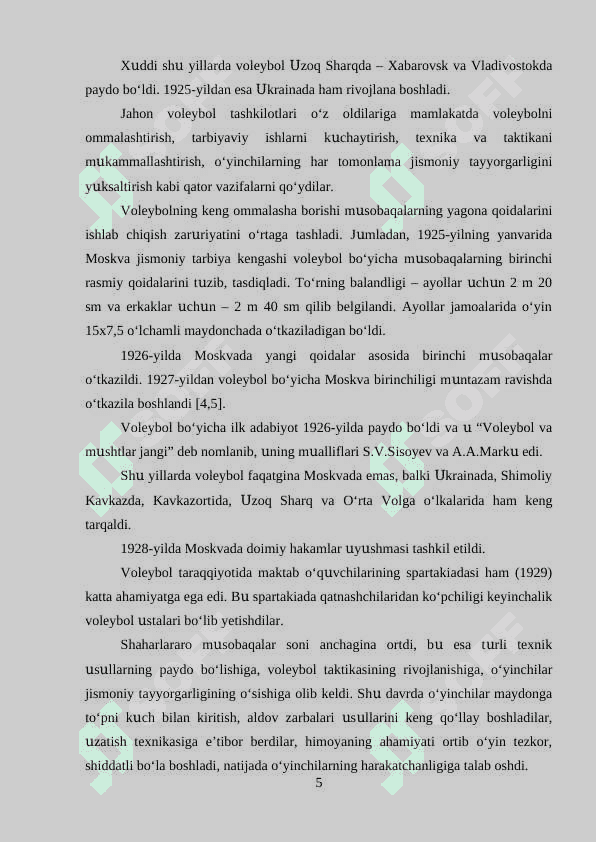 AHOLI ISTIQOMAT QILADIGAN JOYLARDA VOLEYBOL SPORT TURINI TASHKIL QILISH 5