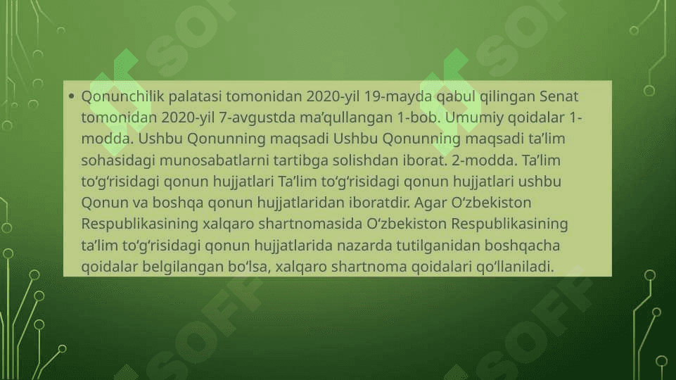 O’zbekistonda mustaqillik yillarida ta’lim sohasida amalga oshirilgan innovatsiyalar va ularning natijalari 2
