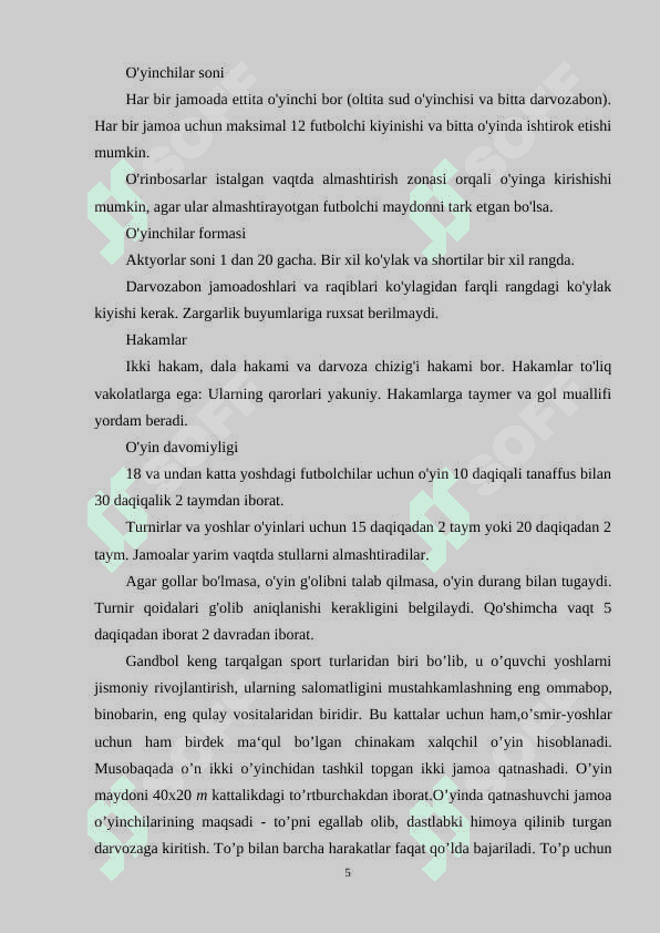 Qo’l to’pi sport turidan musоbаqа qоidаsi vа hаkаmlik uslubiyati 5