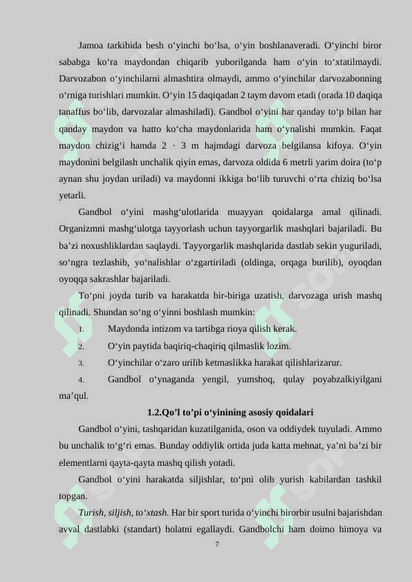 Qo’l to’pi sport turidan musоbаqа qоidаsi vа hаkаmlik uslubiyati 7