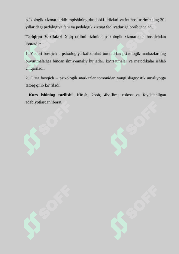 Psixalogik xizmat Maktab psixalogining asosiy faoliyat yo'nalishi 5