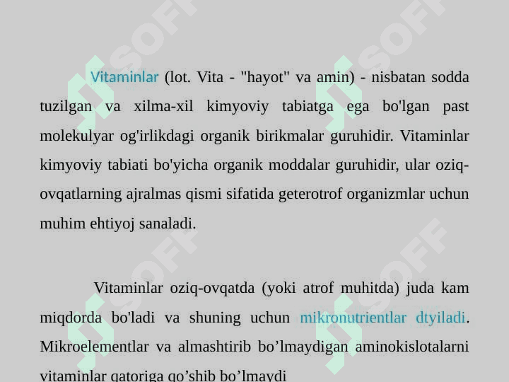 V I T A M I NL A R 4