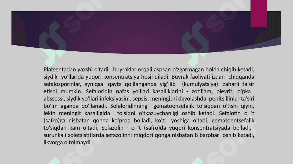 Sefalosporin antibiotiklarining yangi avlod preparatlari 4