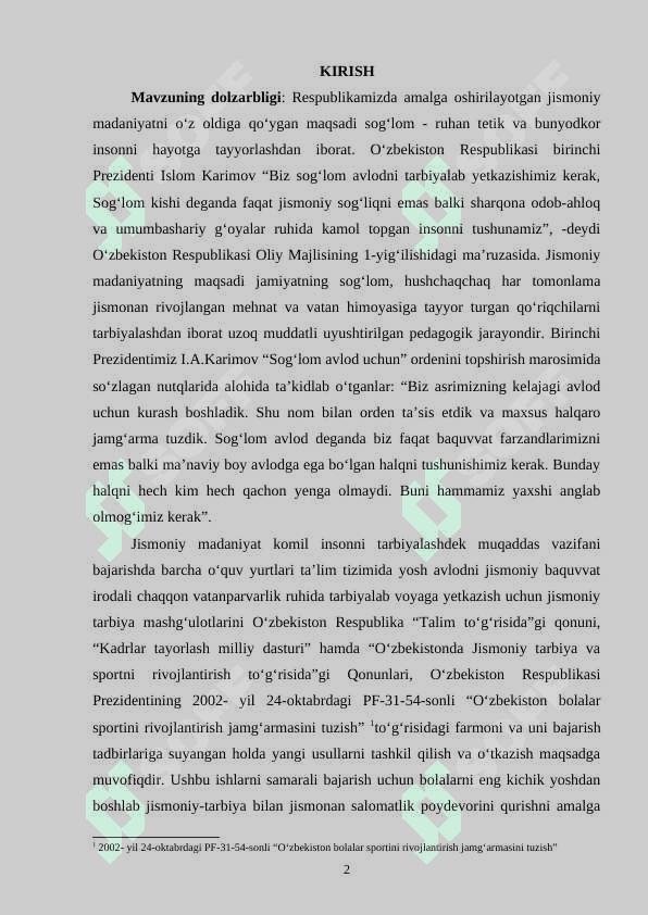 FUTBOLCHILARNING EGILUVCHANLIK VA CHAKKONLIK SIFAT-LARINI TAKOMILLASHTIRISHDA GIMNASTIKANING  O’RNI 2