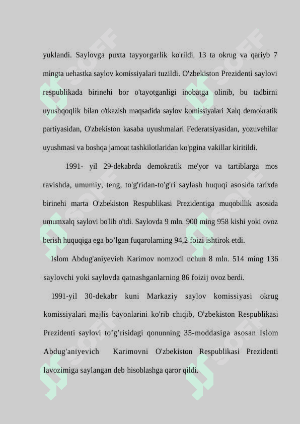 O'zbekistonnning o'z istiqlol va taraqqiyot yo'li 2