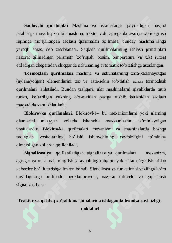 QISHLOQ XO‘JALIGINI MEXANIZATSIYALASHTIRISH VA AVTOMATLASHTIRISH 5