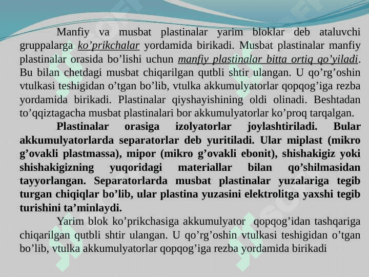 Akkumulyator batareyasi 7