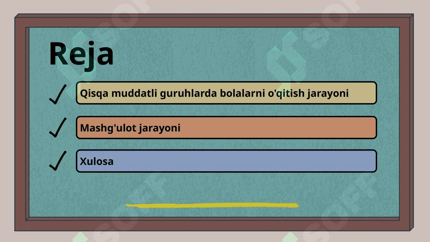 Qisqa muddatli guruhlarda bolalarni maktabga tayyorlashni rejalashtirish 2