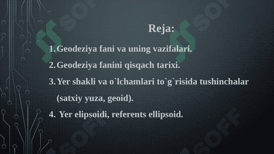Geodeziya to`g`risida umumiy  ma`lumotlar(1-mavzu) 2