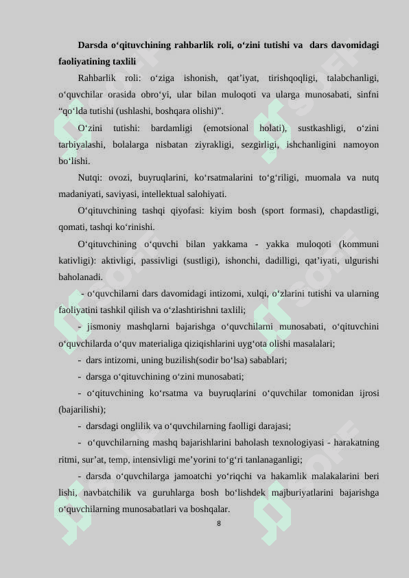 JISMONIY  TARBIYADA  PEDAGOGIK TEXNOLOGIYALAR. 8