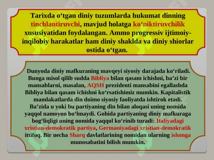 Dinshunoslik fanining predmeti, maqsadi va vazifalari 7