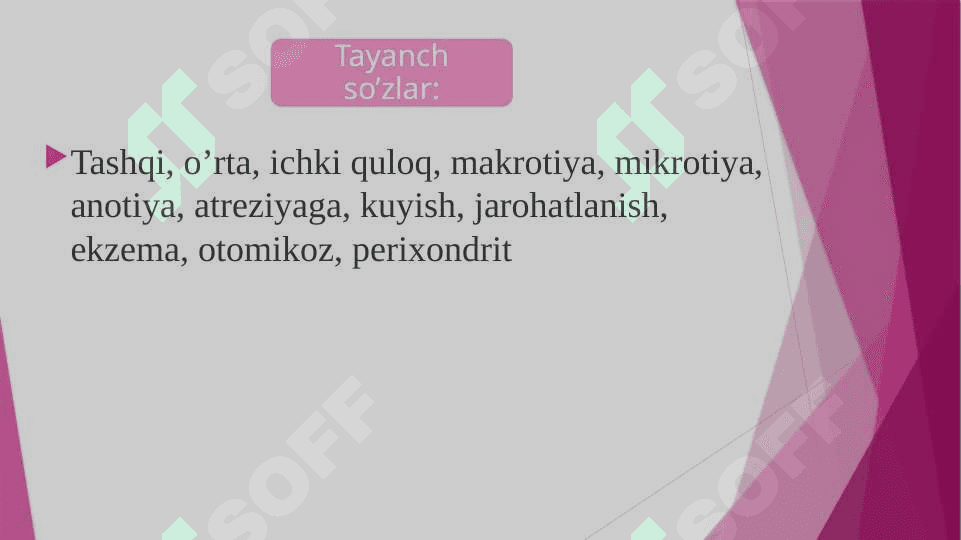 Eshitish aʼzolari markaziy patalogiyasining asosiy koʻrinishlari patalogiyaning etiapatogenezi va klinik shakillari 3