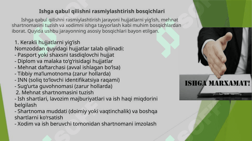Ishga qabul qilish bosqichlari 4