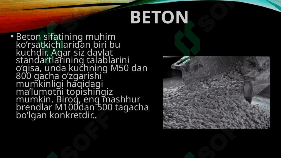 Beton temirbeton konstruksiyalari ishlab chiqarish dasturi 2