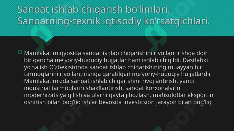 Sanoat ishlab chiqarish bolimlari 2