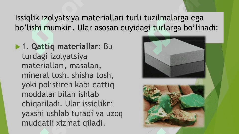 Issiqlik izolyatsiya materiallari tuzilishi 3
