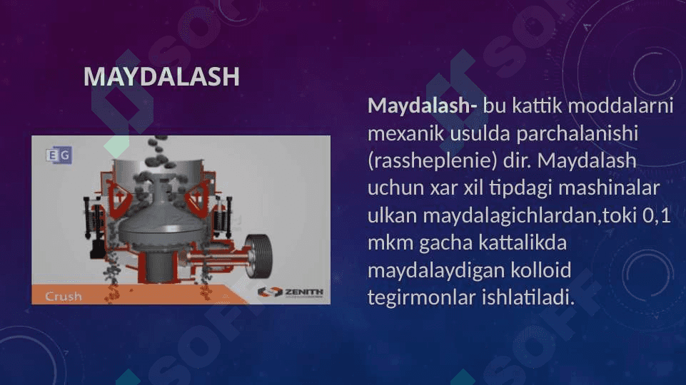 Maydalash qurilmalari 2