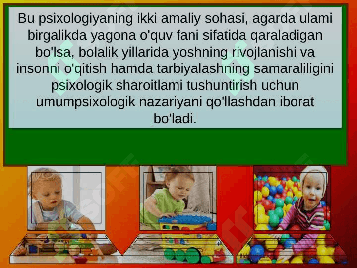 YOSH VA PEDAGOGIK PSIXOLOGIYANI O'QITISHNING METODIK O'ZIGA XOSLIKLARI 2