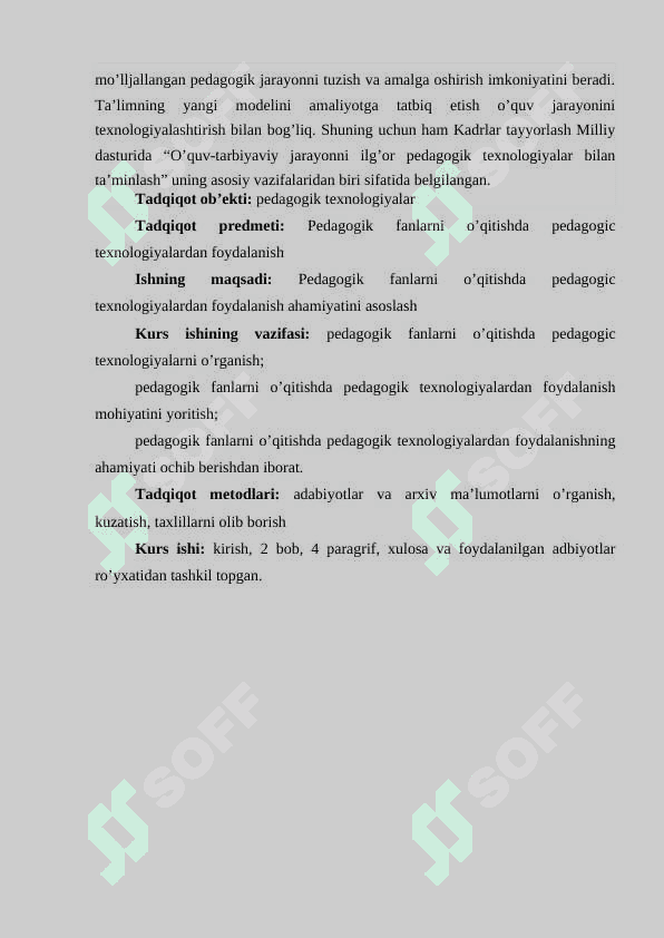 PEDAGOGIK FANLARNI O’QITISHDA PEDAGOGIK TEXNOLOGIYALARDAN FOYDALANISH 3