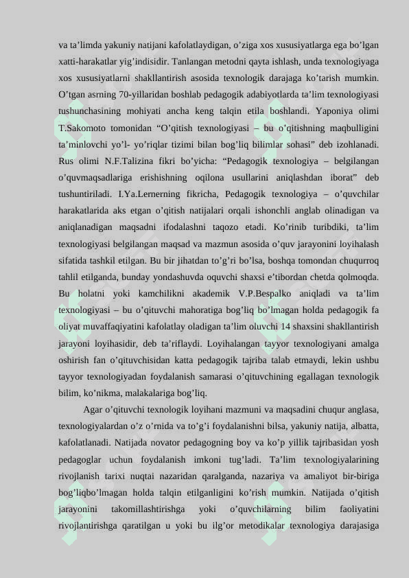 PEDAGOGIK FANLARNI O’QITISHDA PEDAGOGIK TEXNOLOGIYALARDAN FOYDALANISH 7