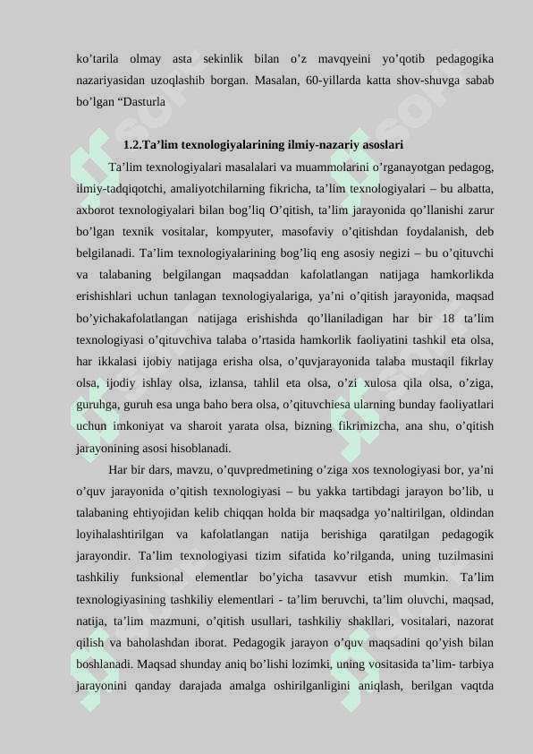 PEDAGOGIK FANLARNI O’QITISHDA PEDAGOGIK TEXNOLOGIYALARDAN FOYDALANISH 8