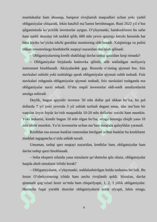 O'zbekiston oblegasiya bozoridagi holat 6