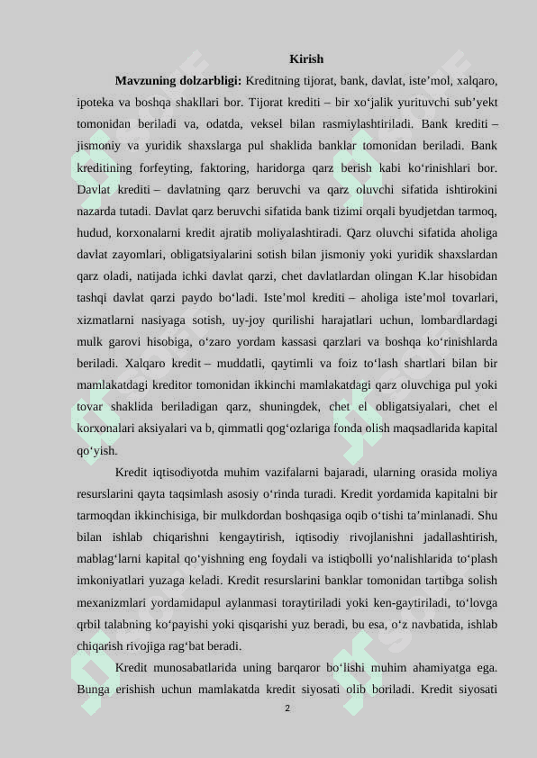 Moliya bozorida banklar va nobank kredit institutlari 2
