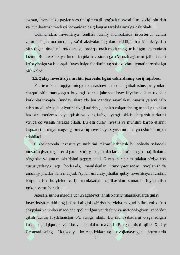 Investitsiya va pay fondlari 8