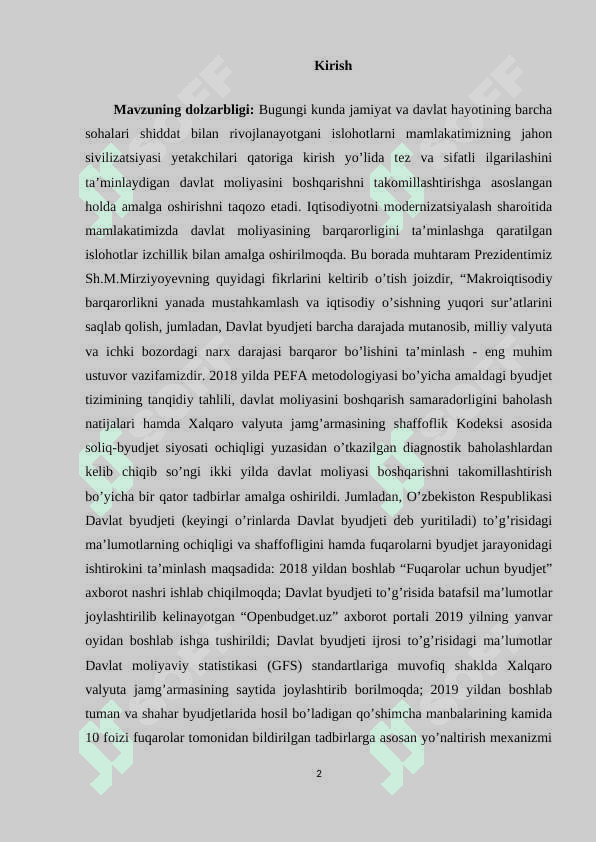 Davlat moliyasi amal qilishning huquqiy asoslari 2