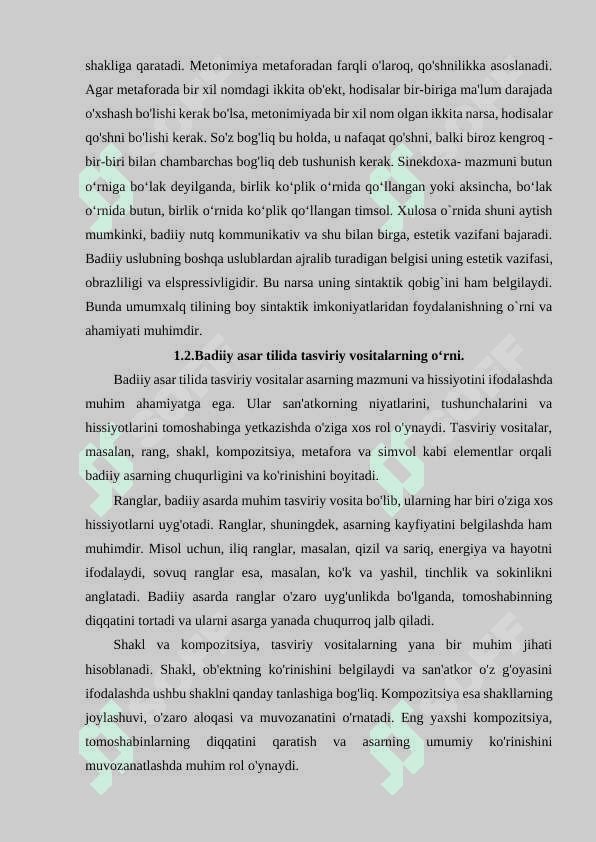 BADIIY TASVIRIY VOSITALAR TUSHUNCHASI VA ULARNING TASNIFI. 5