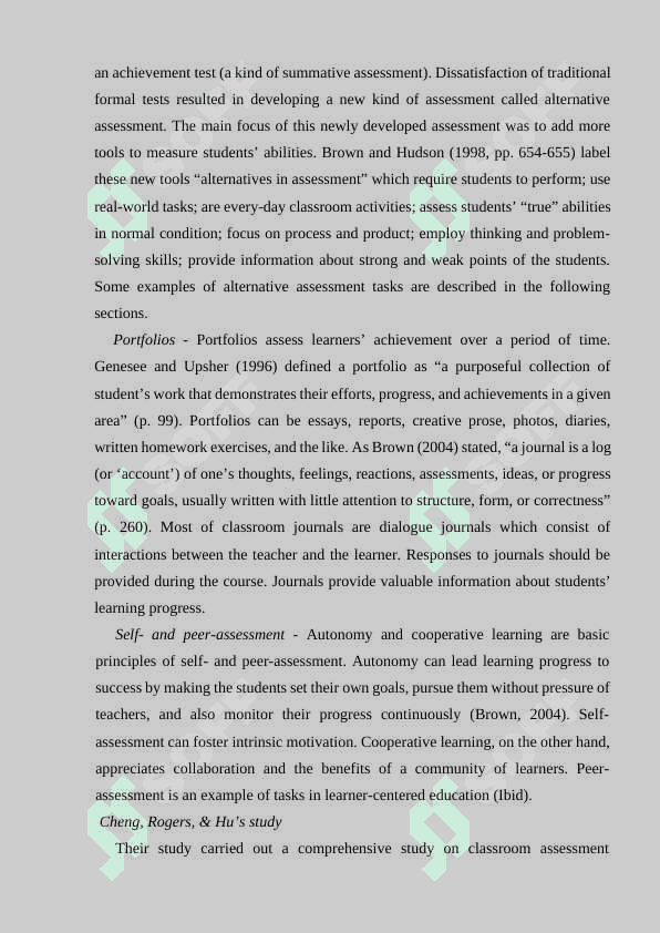 Assessment techniques for evaluating student's writing in different levels of teaching 6