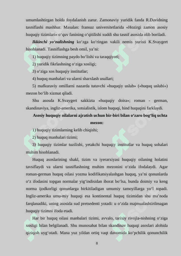 Hozirgi zamon huquqiy tizimi 8