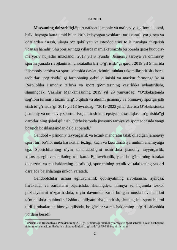 Gandbolchilarning egiluvchanlik qobilyatlarini takomillashtirish 2