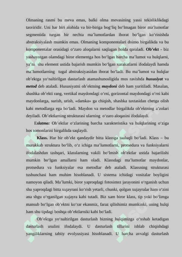 Оb’ektgа yо‘nаltirilgаn dаsturlаsh tillаri 5