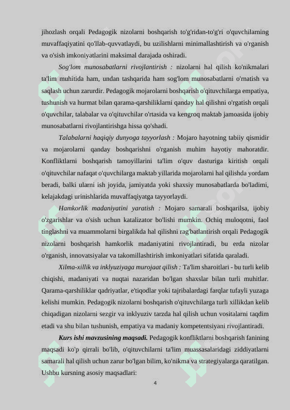 PEDOGOGIK NIZOLARNI BOSHQARISH 4