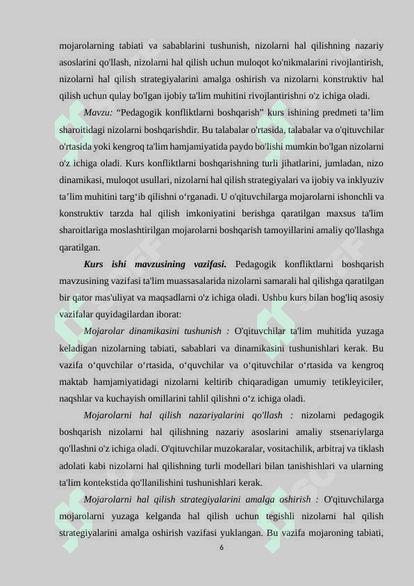 PEDOGOGIK NIZOLARNI BOSHQARISH 6