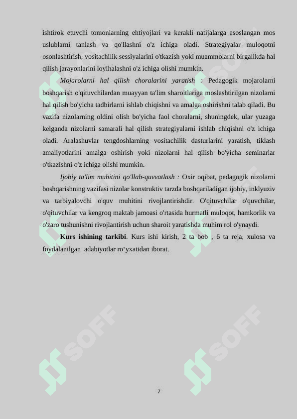 PEDOGOGIK NIZOLARNI BOSHQARISH 7